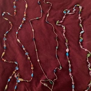 Set of 3 beaded necklaces